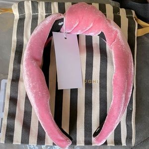 Lele Sadoughi Carnation Pink Velvet Headband